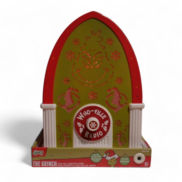 Grinch Radio Musical Jukebox Grinch Phrases Color-changing Lights Up Christmas - Picture 6 of 6